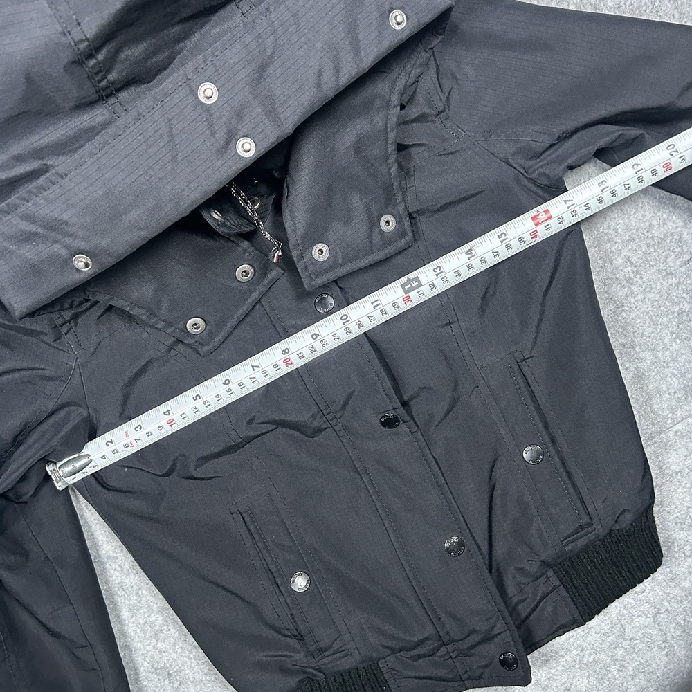 Hollister Jacket Womens Size xxs Black All Weather Hooded Sherpa Lined Y2k‎ - Picture 4 of 14